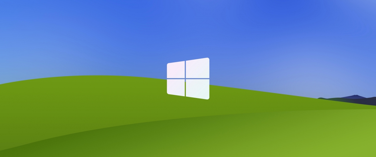 蓝天白云Windows XP Bliss 4K带鱼屏壁纸，高清3440x1440，一键下载！