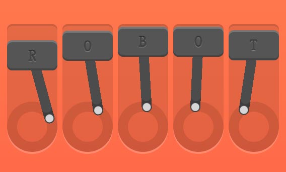 css3 transform创意的机械Loading加载动画效果代码