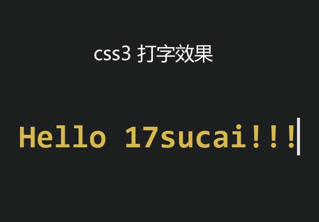 css3简单的打字动态效果