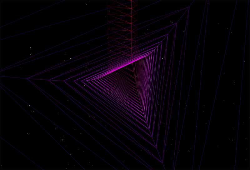 canvas三维的菱形隧道动画特效
