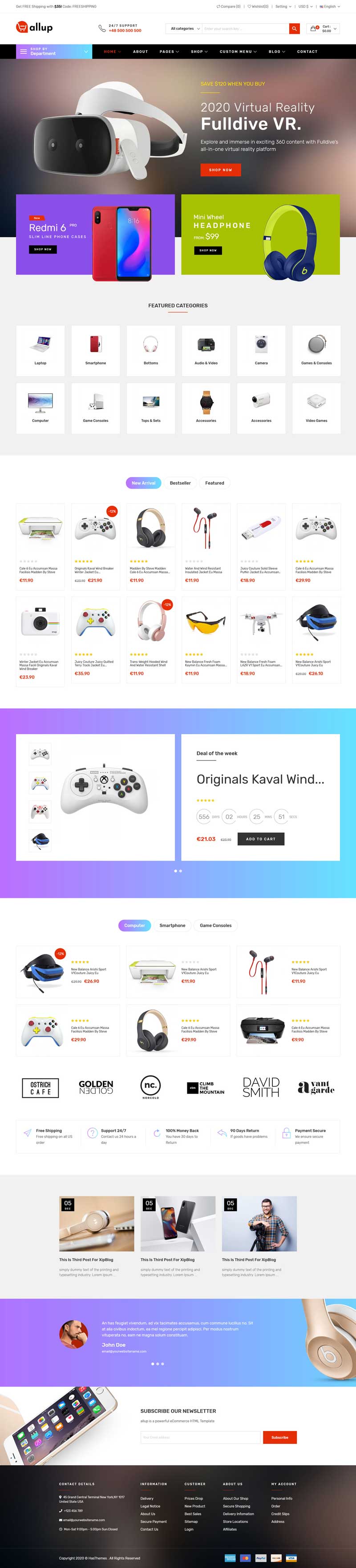 手机数码电子产品商城网站html5模板