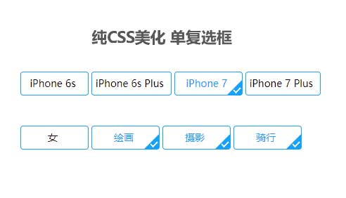 纯css3单选框/复选框美化样式代码