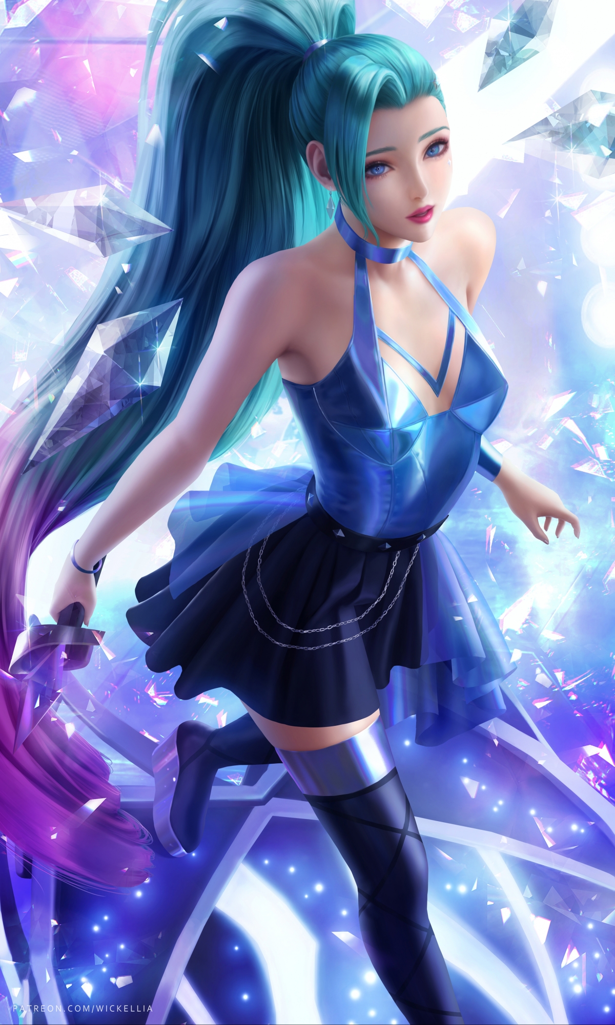 LOL英雄联盟Seraphine绝美4K全面屏壁纸，2304x3840高清下载