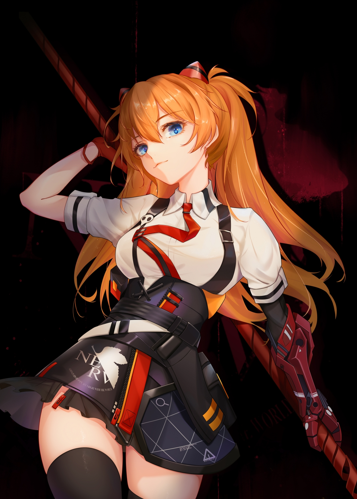 明日香绝美壁纸，新世纪福音战士美少女4K全面屏高清图片，3000x4200超清下载