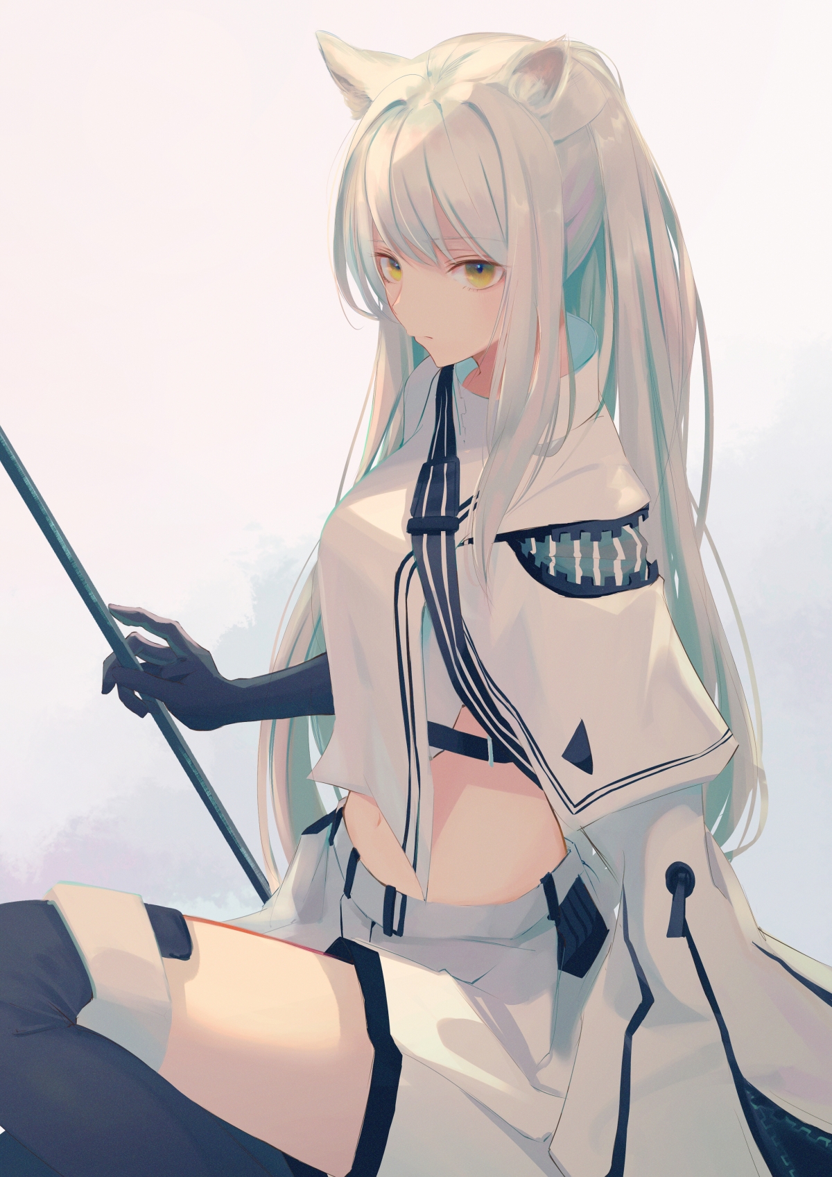 白金绝美壁纸，明日方舟竖屏动漫美女，超清4K手机壁纸，2715x3840高清下载