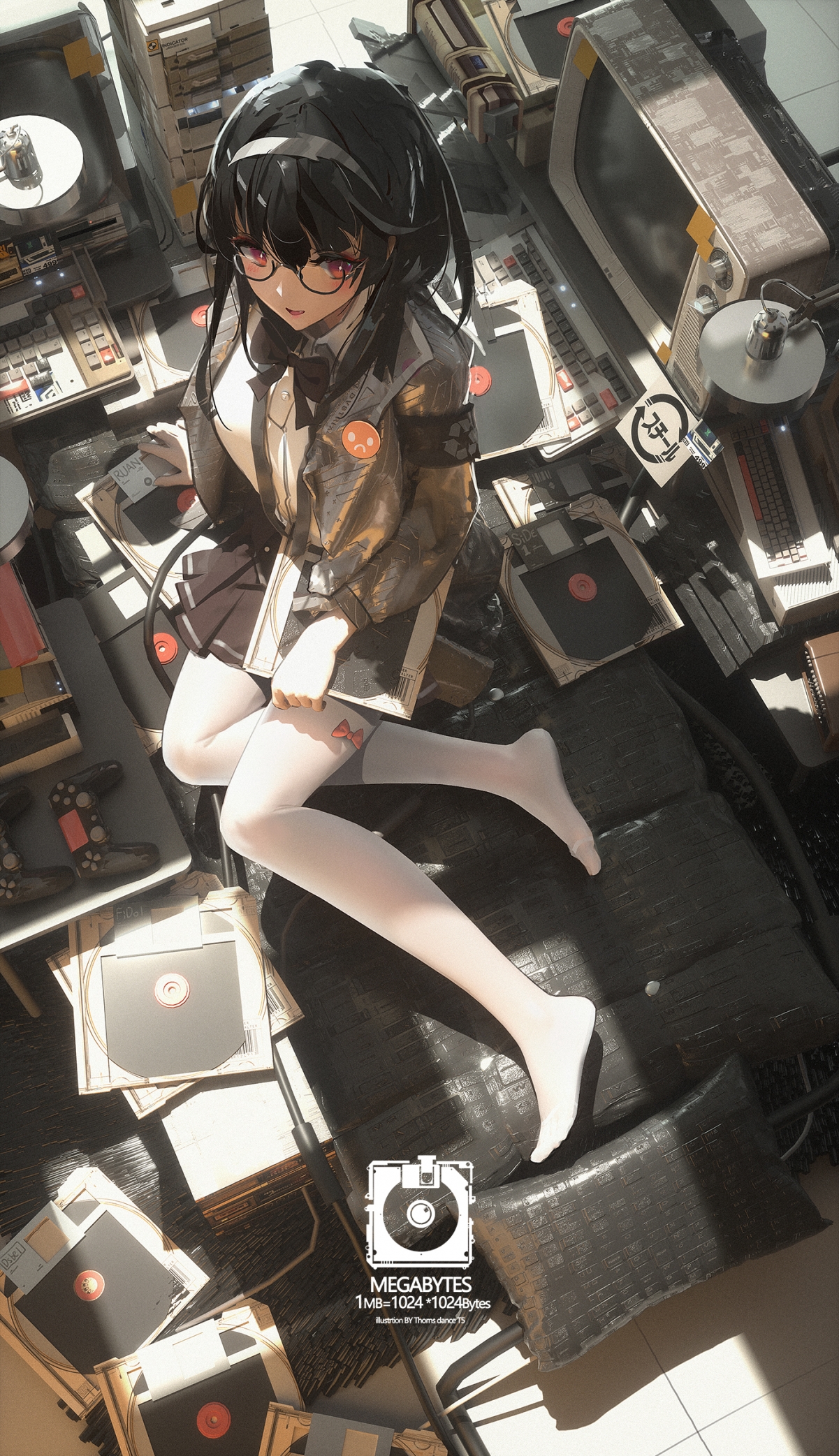 白色丝袜美腿动漫女神，高清4K手机壁纸，精美绝伦1411x2450，一键下载！