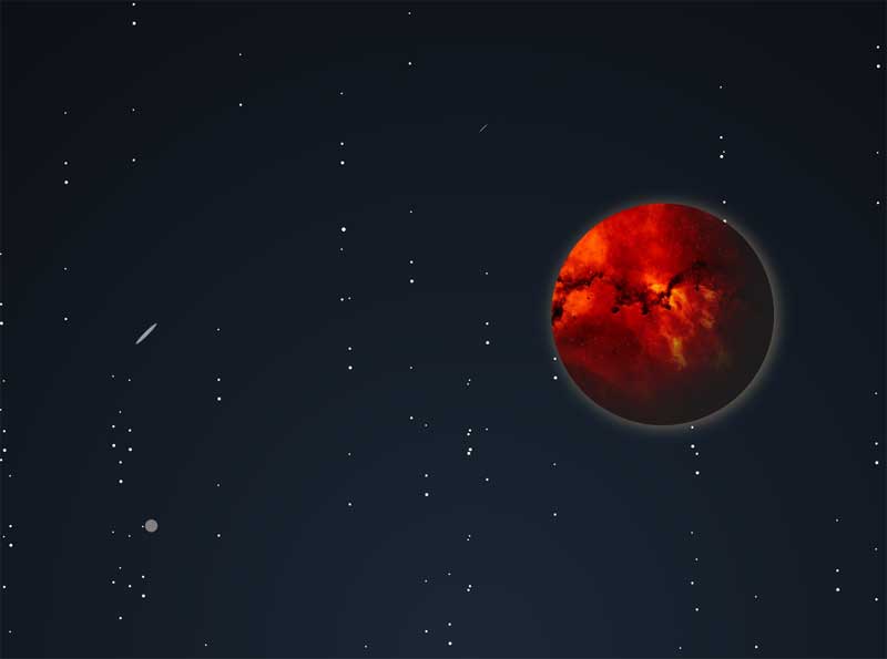 宇宙中流星天体动画场景特效