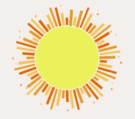 纯css3太阳动画特效