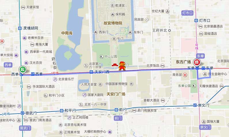 百度地图API导航记录轨迹标记代码