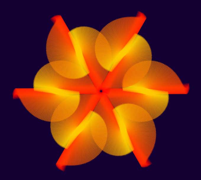 纯css3橘色花动画特效