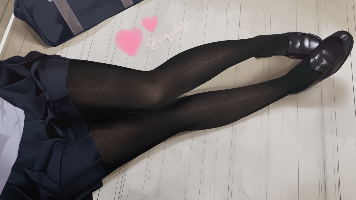 二次元动漫美女4K壁纸，美腿丝袜女子高清下载，3840x2160分辨率