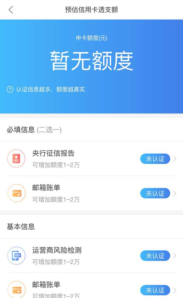 手机信用卡额度管理页面模板