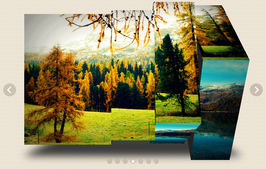 jquery.slicebox酷炫的html5 3d图片轮播幻灯片切换效果