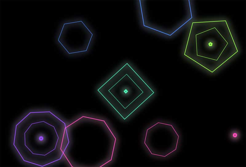 纯css3发光多边形动画特效