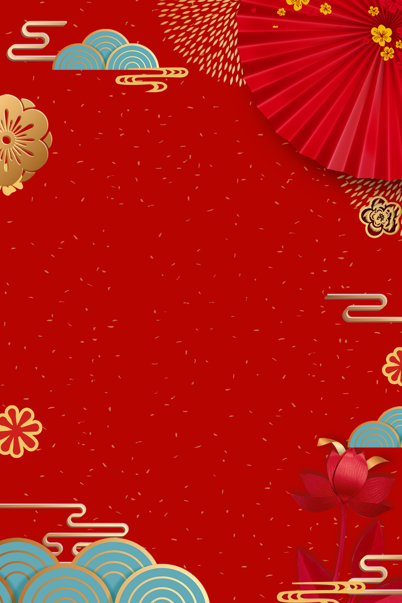 红色新年春节背景图，高清JPG+扁平/简约PSD素材，一键下载！