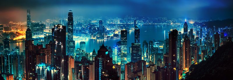 香港夜景风光摄影，高清JPG图片与PSD设计素材下载