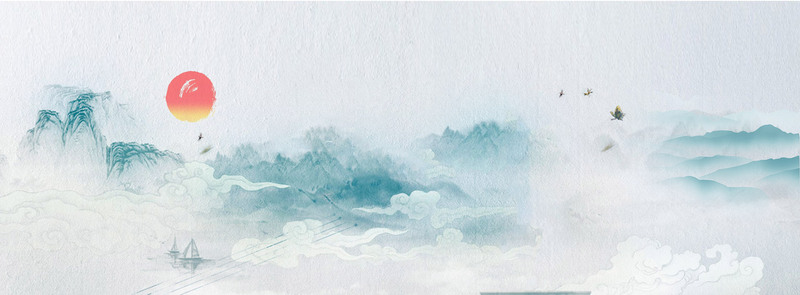 中国风水墨画背景素材，高清JPG与复古PSD设计元素下载