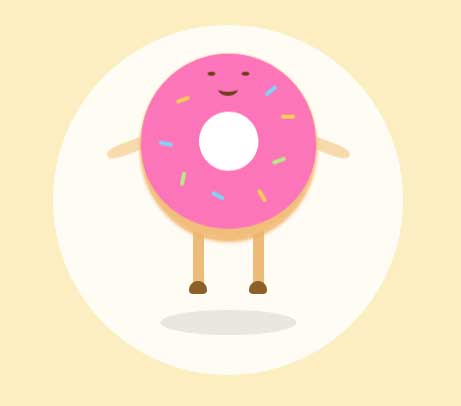 css3可爱的甜甜圈动画