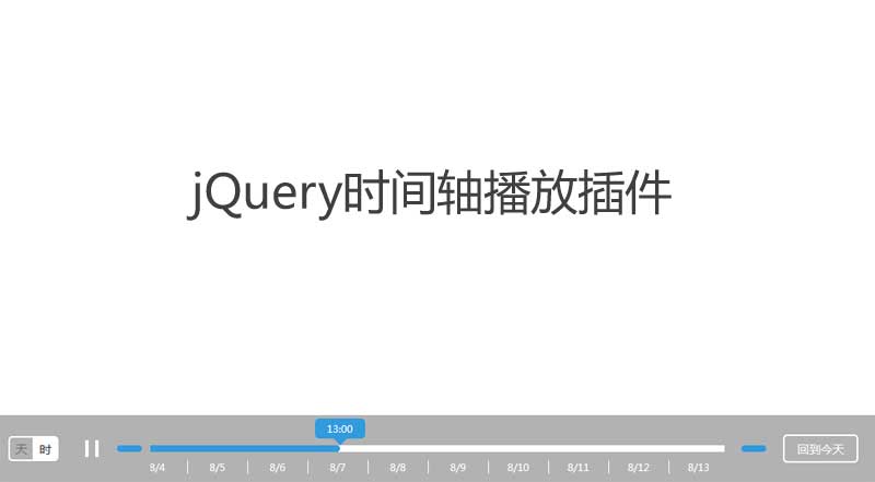 jQuery带日期的时间轴播放插件