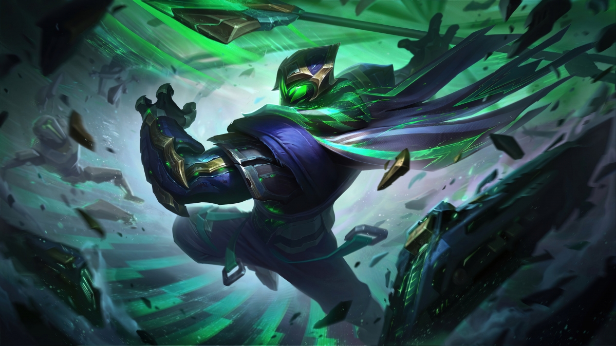 LOL英雄联盟，征服者贾克斯武器大师，超清4K游戏壁纸7683x4320，高清下载！