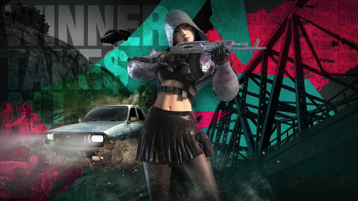 PUBG绝地求生，性感美女高清4K壁纸，3840x2160分辨率，免费下载
