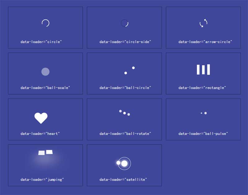 纯css3矢量图标加载动画特效