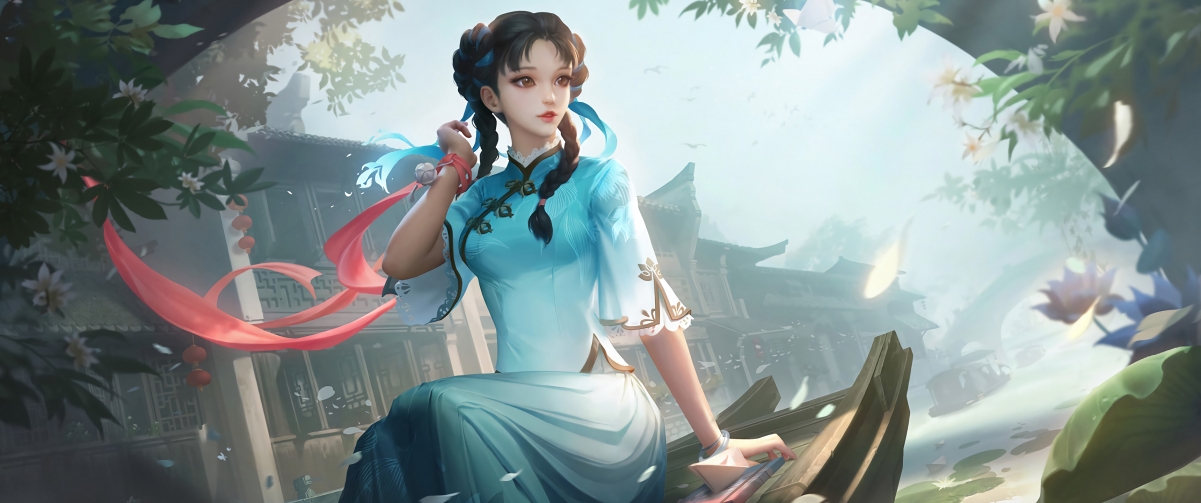 王者荣耀西施诗语江南，绝美4K带鱼屏壁纸，3440x1440超清下载