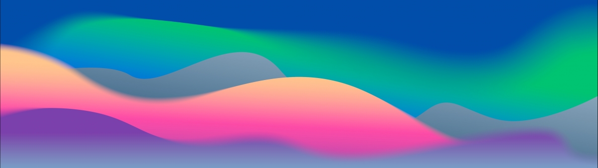 macOS Big Sur波浪彩图，双屏超宽5120x1440 4K高清壁纸下载