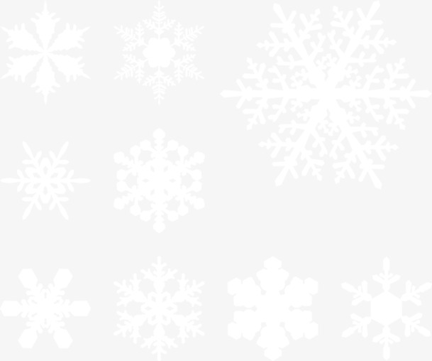 雪花素材，高清PNG透明图片，圣诞节节日元素PSD设计素材免费下载