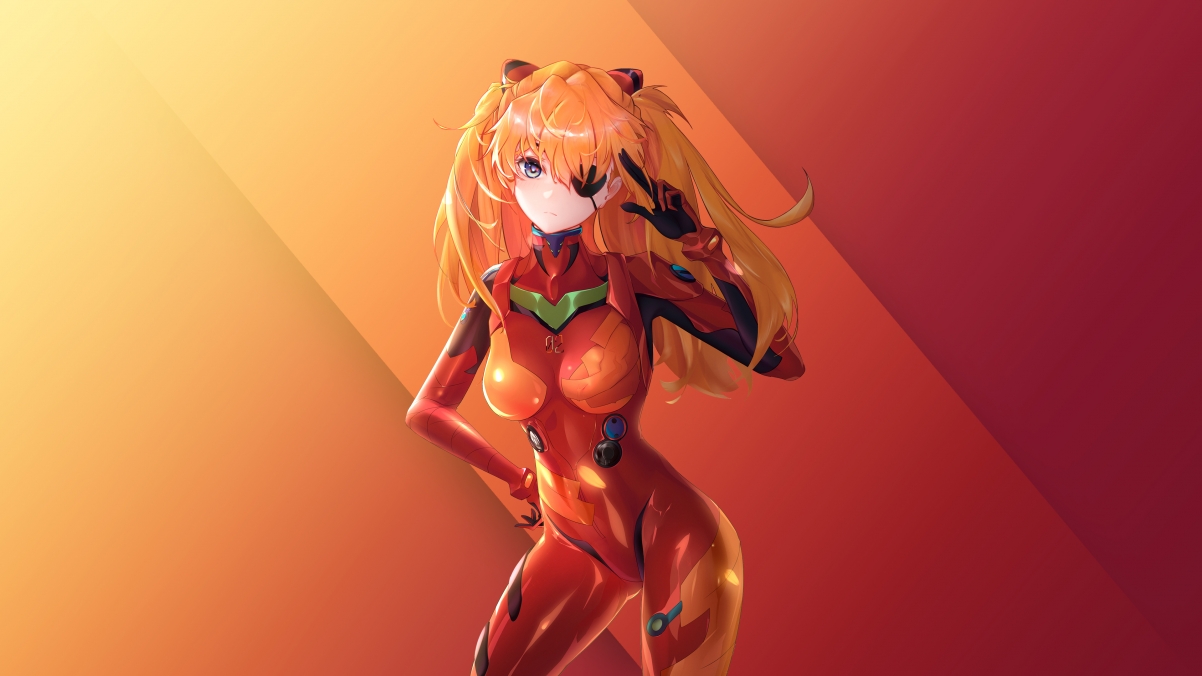 Asuka明日香4K超清壁纸，新世纪福音战士动漫人物，3840x2160高清下载