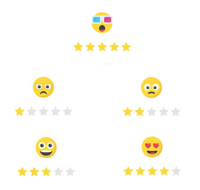 css3 svg五星评价交互表情
