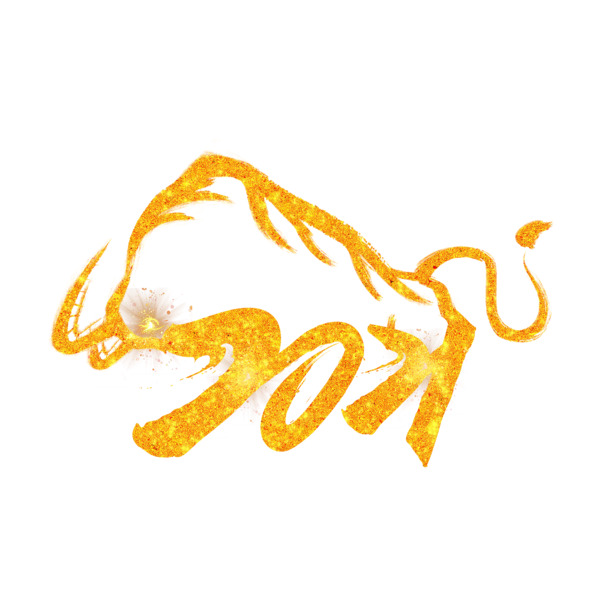 2021金牛PNG透明图片下载，元旦/春节/元宵节日元素PSD高清素材