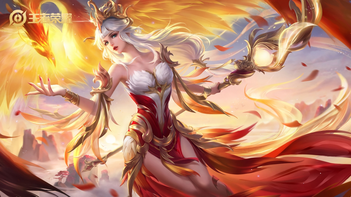 王者荣耀，王昭君凤凰于飞绝美优化，4K超清壁纸，3840x2160分辨率，一键下载！