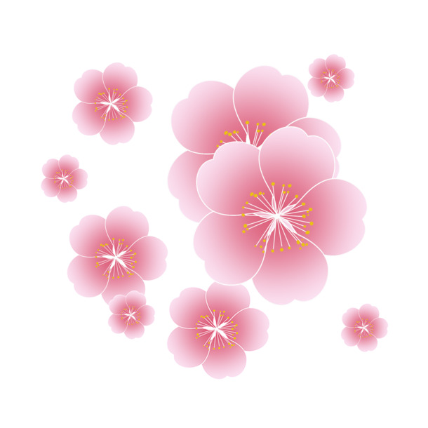春天手绘花朵，高清PNG透明图片、手绘卡通元素PSD设计素材下载