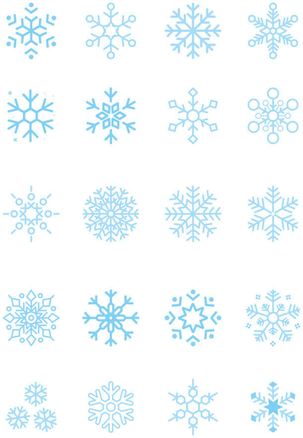 圣诞雪花矢量图，高清PNG透明素材，AI设计节日元素免费下载