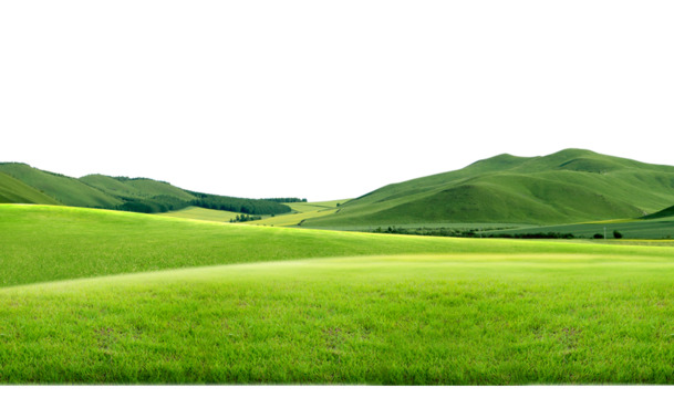 草地草原高清PNG透明背景素材，摄影风景PSD设计元素下载