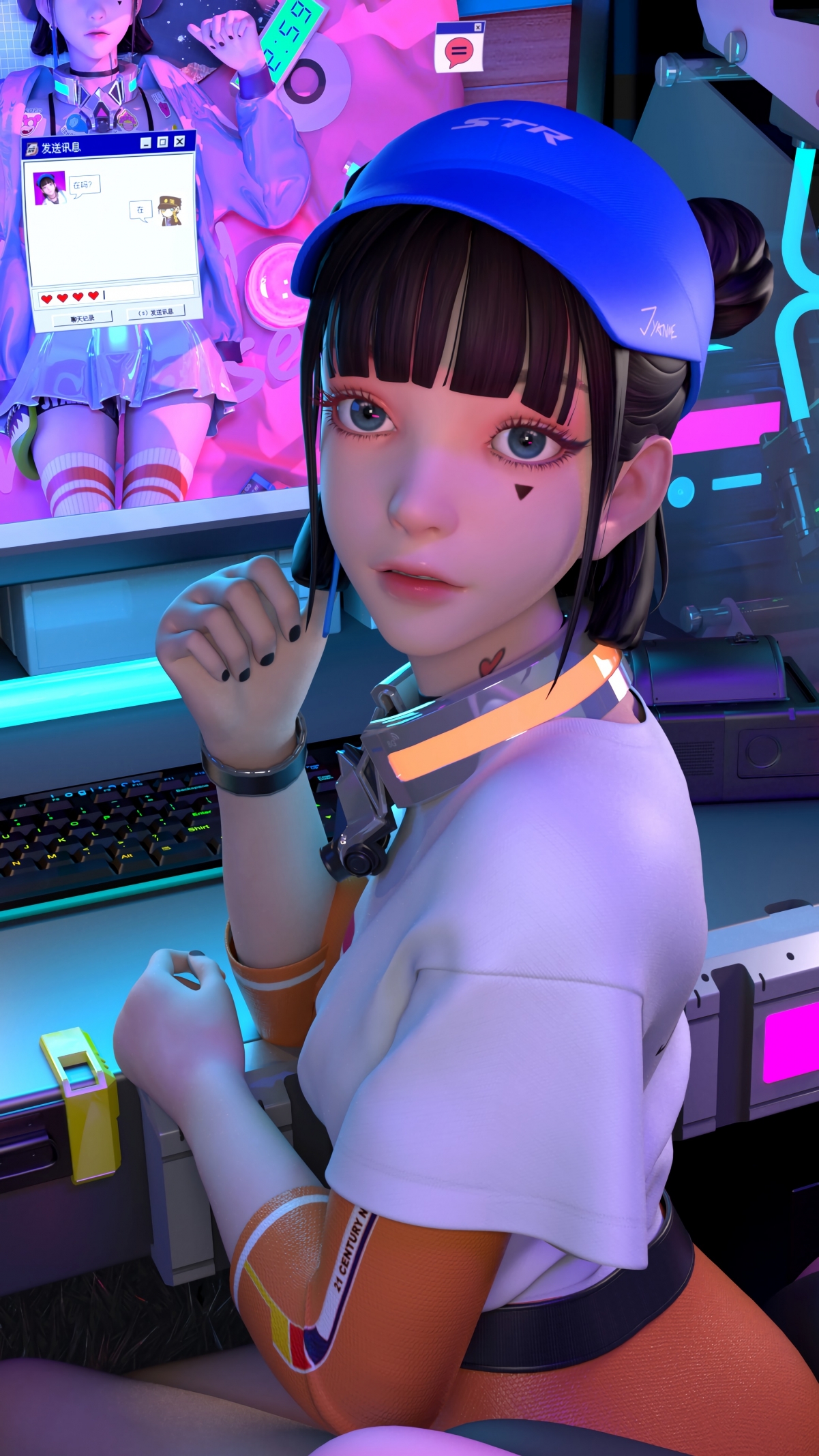 集原美电玩少女竖屏4K手机壁纸，高清动漫图片，2160x3840分辨率，一键下载