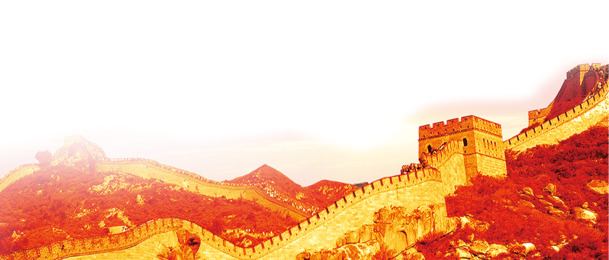 万里长城高清PNG透明图，摄影风景素材，PSD设计元素免费下载