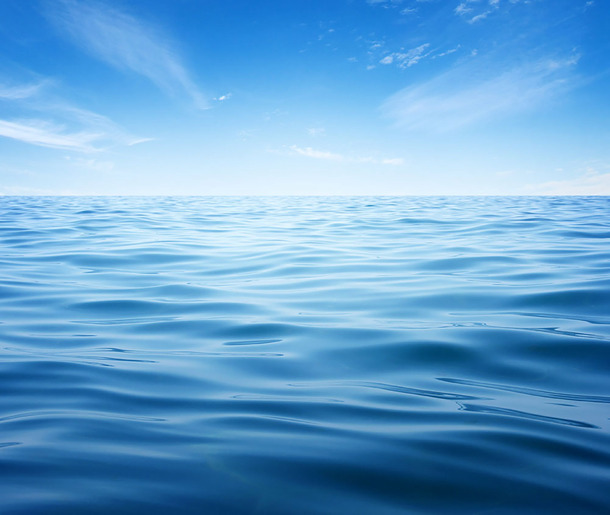 碧蓝海面波浪PNG透明背景，高清设计素材免费下载