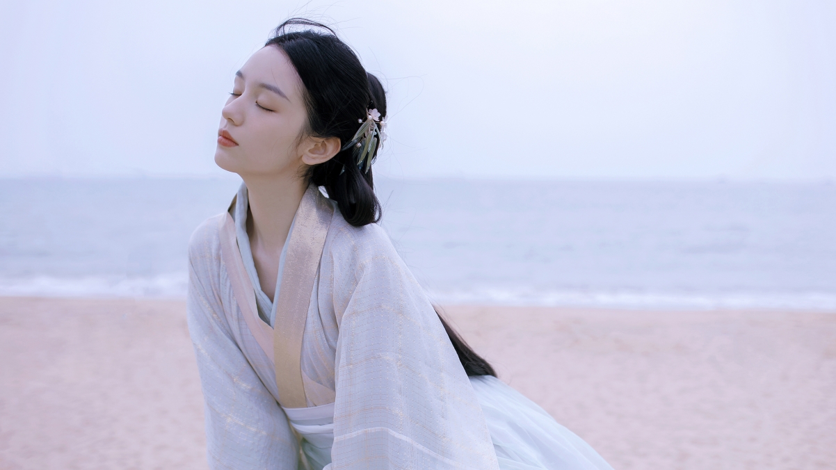 周也绝美古风和服，高清4K壁纸下载，3840x2160分辨率