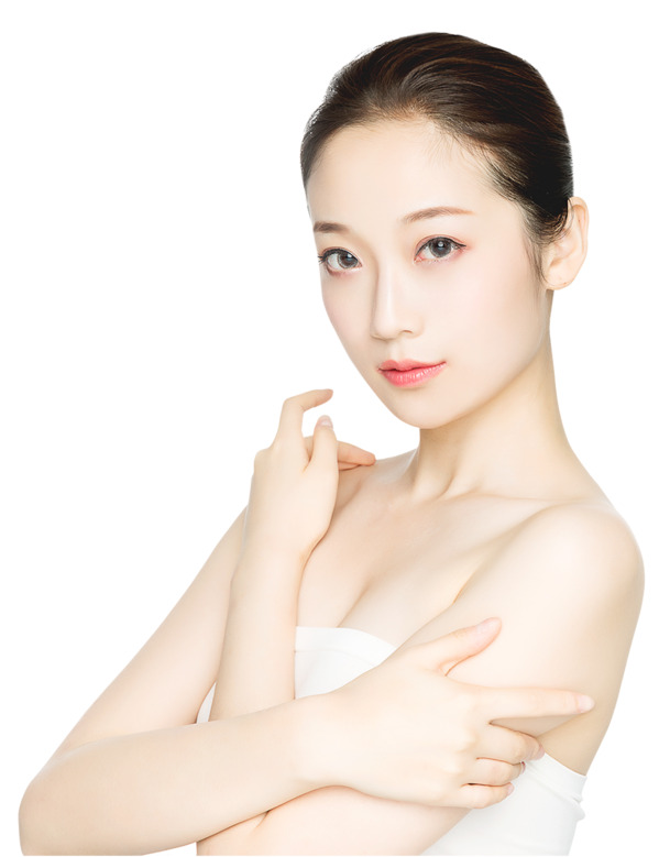 高清美容美女模特脸部特写PNG透明图片，免扣元素图标设计素材下载