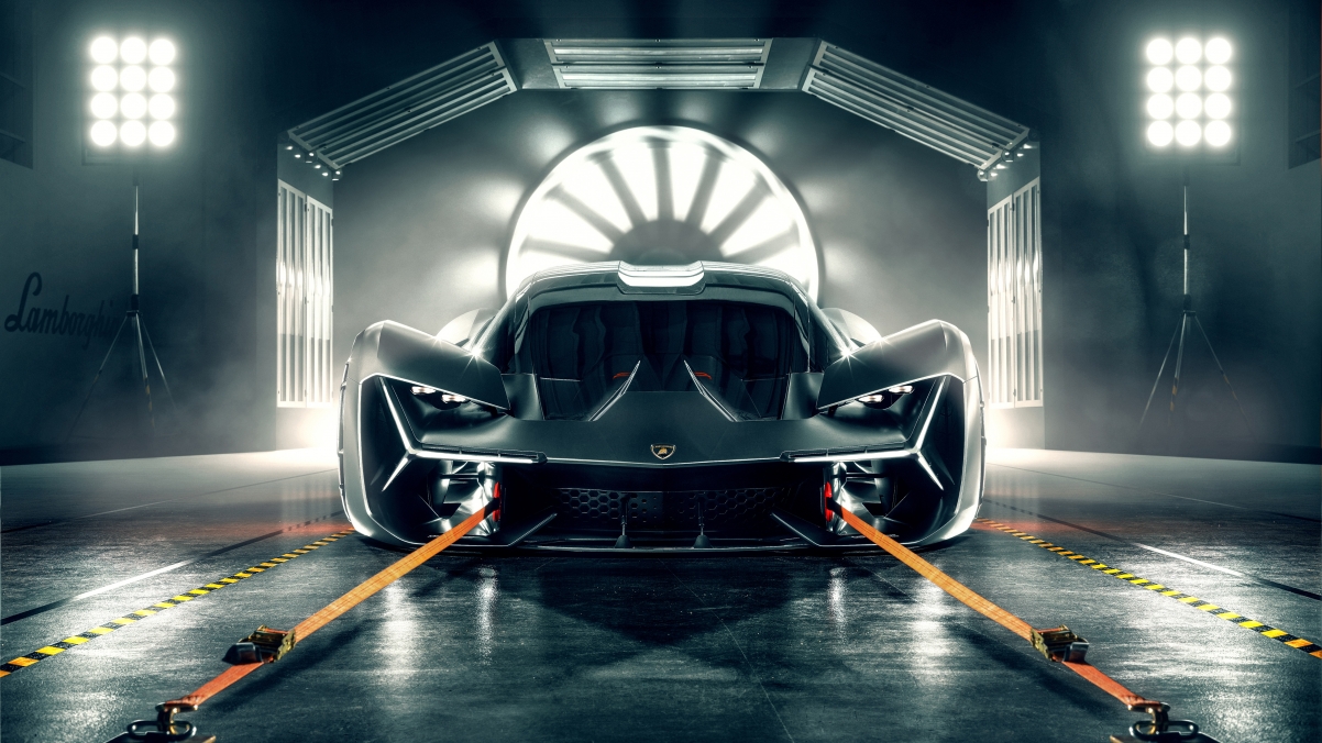 兰博基尼Terzo Millennio概念车，极致4K超级跑车壁纸，高清汽车图片下载，尺寸4500x2531