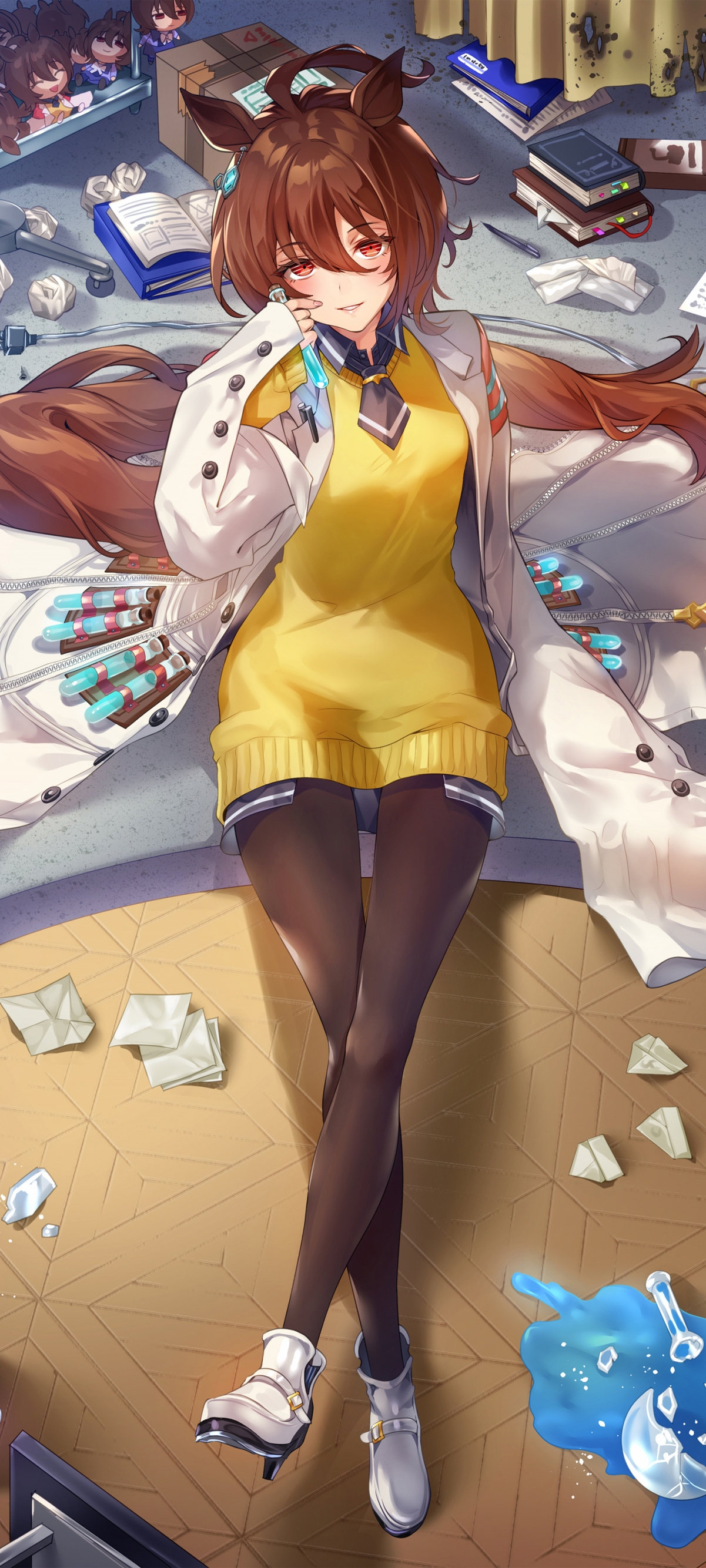 赛马娘4K高清手机壁纸，黑色裤袜版，1440x3200分辨率，精美下载