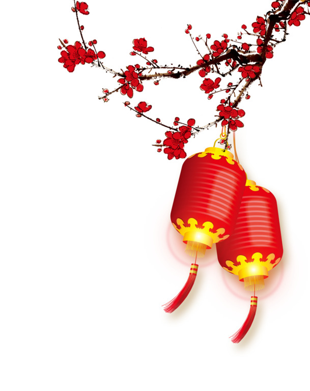 灯笼配景元素，高清PNG透明图片，元旦春节元宵节日素材PSD下载