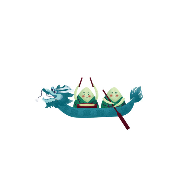 端午节粽子龙舟PNG透明图，高清PSD设计素材免费下载