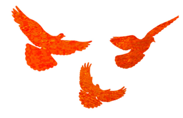 复古文艺飞鸟党建PSD素材，高清PNG透明图片，国庆节节日元素，一键下载
