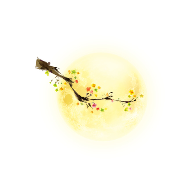 中秋佳节赏月图，高清PNG透明月亮图片，中秋节节日元素设计素材下载