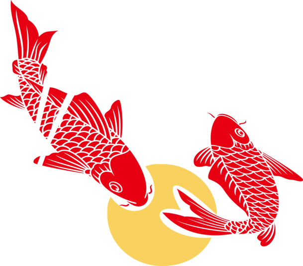 中秋节鲤鱼PNG透明图，高清EPS节日元素，设计素材免费下载