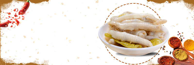 熟食泡椒凤爪美食小吃，淘宝banner高清JPG图片，扁平/简约PSD设计素材下载