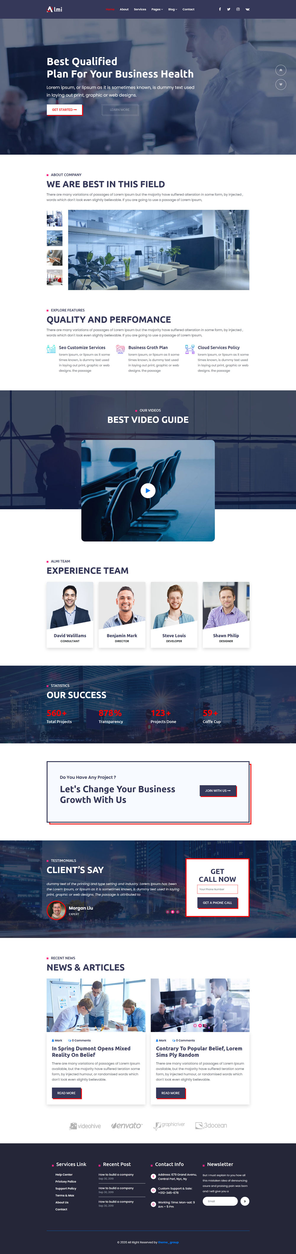 商务咨询管理公司HTML5模板